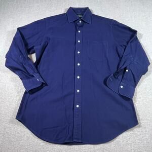 Sid Mashburn Men’s Medium Blue Long Sleeve Button Front Collared Dress Shirt